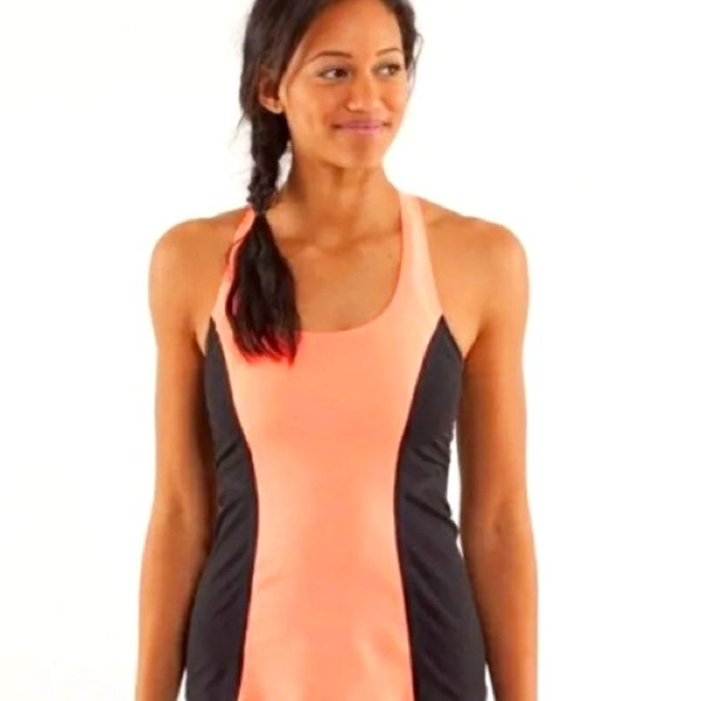 Razorback Lululemon Pink and Black workout Tank